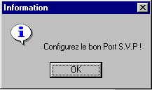 Message de démarrage